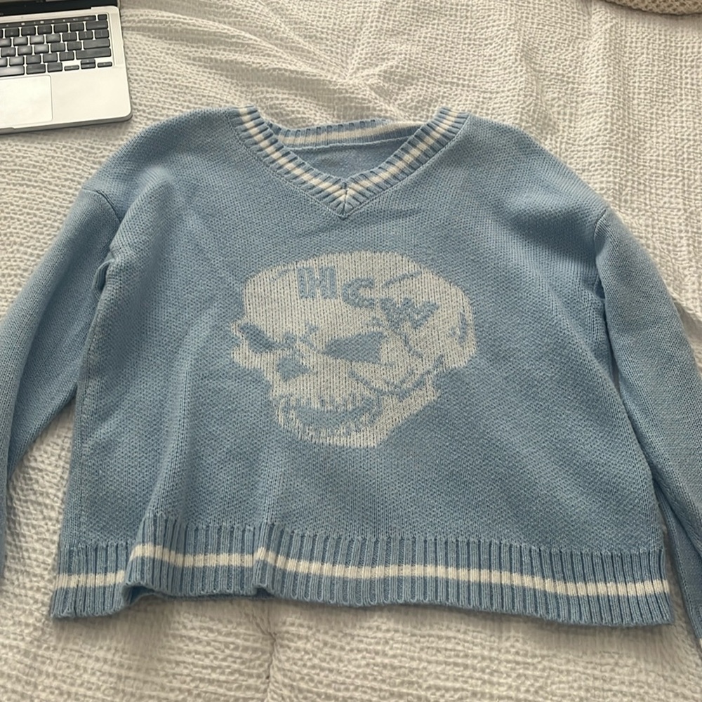 Baby blue knit sweater